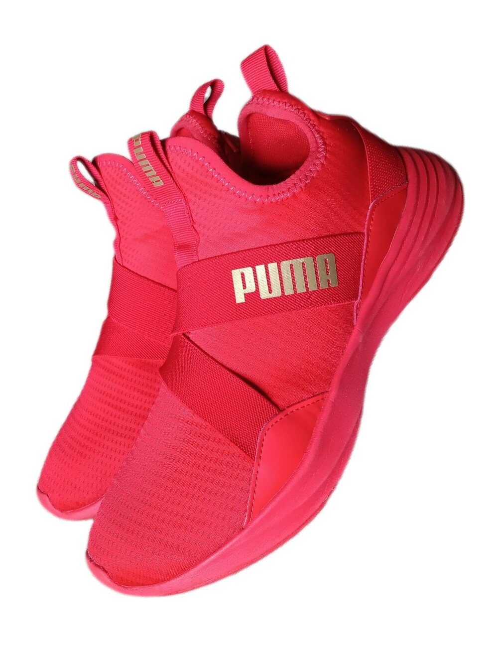 ❤️ Puma Radiate Mid Women's Training Shoes Red Gold 8.5 Trainers Sneakers